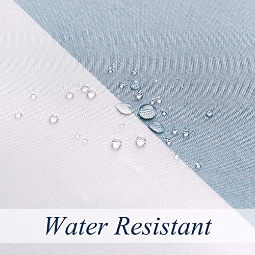 WEST LAKE Blue Off White Fabric Shower Curtain, Color Block Contemporary Bathroom Décor, Waterproof Bath Room Curtain, 12 Rust Proof Grommets Top for Hotel Spa Home,NO Hook,70''x72'' - Image 5