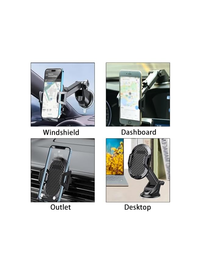 Green Tiger Car Phone Holder Mount - Secure & Versatile Design for Dashboard, Windshield & Air Vent. Enhanced Stability for Bumpy Roads. Hands-Free Convenience While Driving. - Image 2