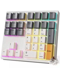 Generic MF34 Mechanical Number Pad, 34 Key Brown Switch Hot Swappable Numpad Wired USB C Numeric Keypad with PBT Keycaps RGB Backlit Keypad for Laptop, MacBook,PC Desktop Support QMK/VIA Macro Button(RGB)  - Image 1