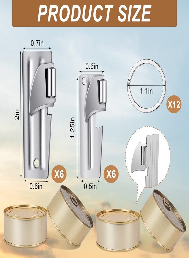 Eaasty P-38 and P-51 Military Style Can Openers with Key Rings Stainless Steel Camping Can Opener Portable for Kitchen Travel Camping Survival(12 Set) - Image 2