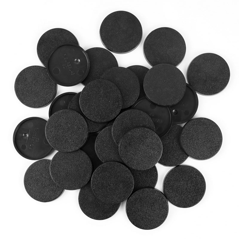 FIGURESLAB 100PCS Miniature Bases with 120PCS Adhesive 32mm126inch Black Round Plastic Model Bases for Gaming Miniatures or Wargames Boardgaming Table Games - Image 3