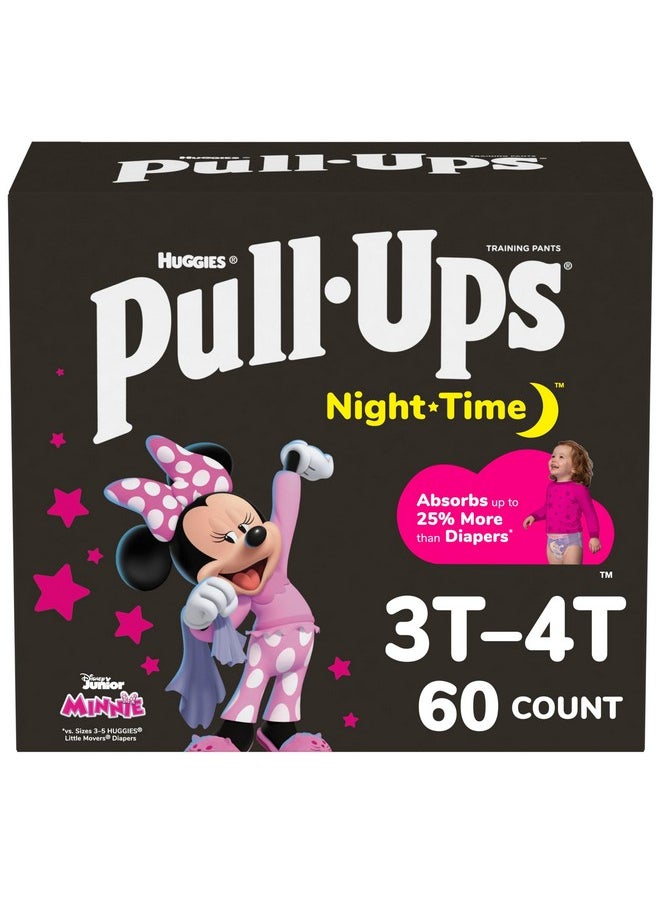 Pull-Ups Pull-Ups Girls' Nighttime Potty Training Pants, Training Underwear, 3T-4T (32-40 lbs), 60 Ct  - Image 1