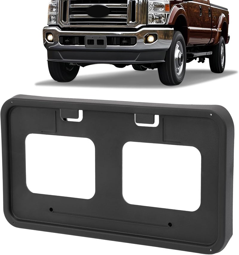 حامل قوس لوحة الترخيص الأمامي متوافق مع فورد F250 F350 F450 F550 سوبر ديوتي 2011-2016، بديل لـ BC3Z-17A385-AA FO1068131، إطارات تثبيت لوحة الترخيص على المصد حواف مطاطية واقية من الصدمات - Image 1