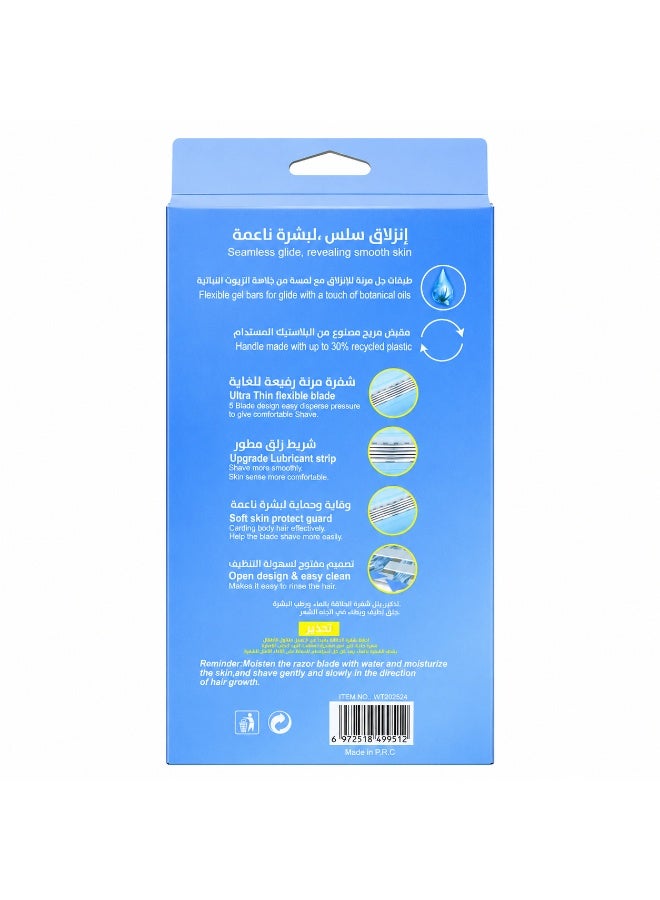 Wetell Comfortglide Spa Breeze Women Razor WT202524 (Set of 1 Handle & 2 Blades) - Image 2