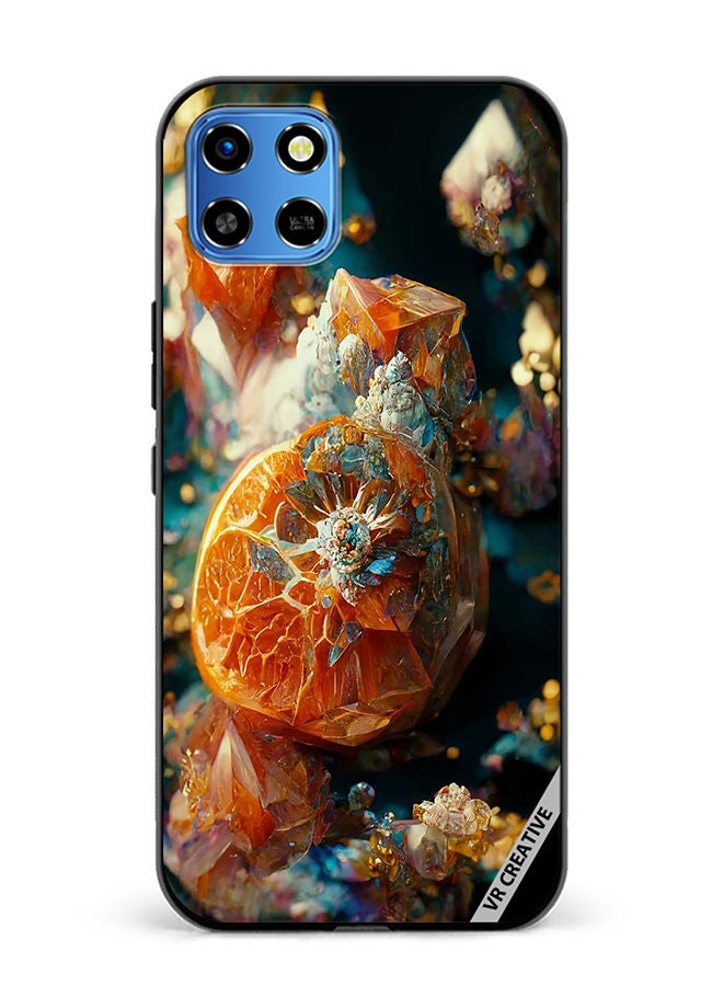 VR CREATIVE Protective Case Cover For Infinix Smart 6 HD Orange Paint Gel Balls Design Multicolour - Image 1