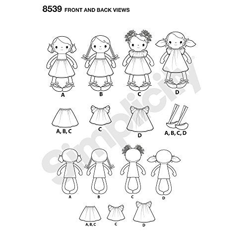 Simplicity Whimsy Doll Clothes Sewing Patterns, One Size Only - Image 3