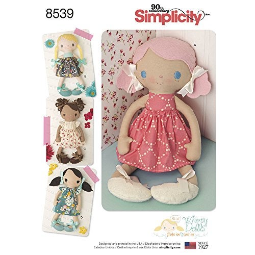 Simplicity Whimsy Doll Clothes Sewing Patterns, One Size Only - Image 1