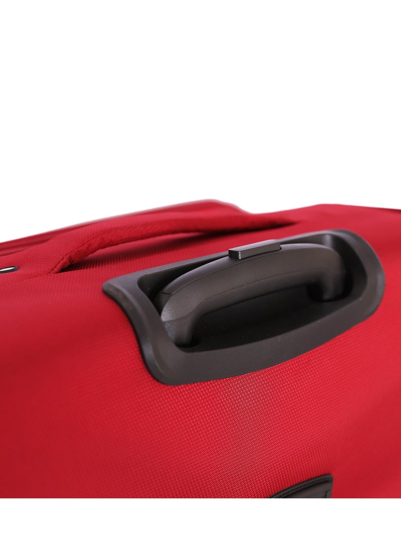 GIORDANO - Giordano Trolley Bags 3 PCS Set Softside Suitcase,Red - Image 1