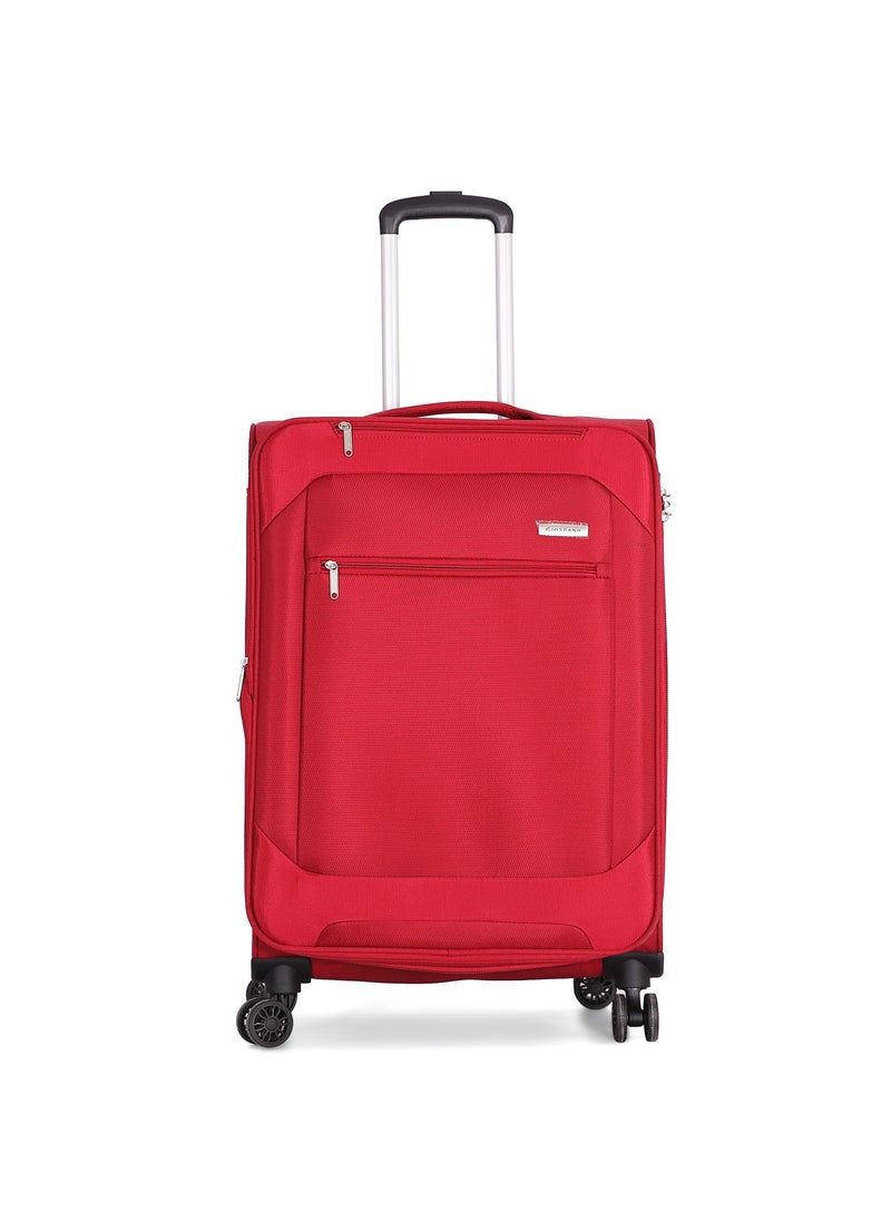 GIORDANO Giordano Trolley Bags 3 PCS Set Softside Suitcase,Red  - Image 2