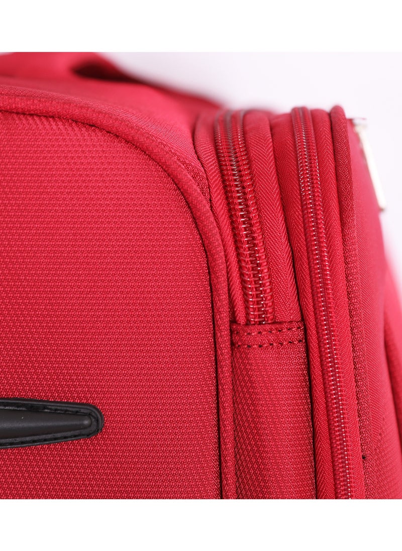 GIORDANO - Giordano Trolley Bags 3 PCS Set Softside Suitcase,Red - Image 1