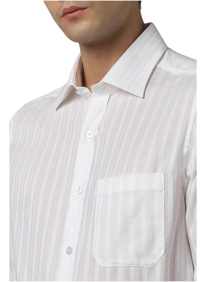 LOUIS PHILIPPE - Louis Philippe Men's Classic Fit Shirt (LPSFMCLP878911_White - Image 1