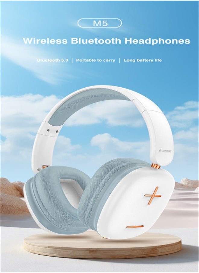 Jite Bluetooth Headphones Over Ear Foldable Headphones Wireless Bluetooth5.3 Hi-Fi Stereo Deep Bass Lightweight Adjustable Lightweight Headset with Microphone  - Image 2