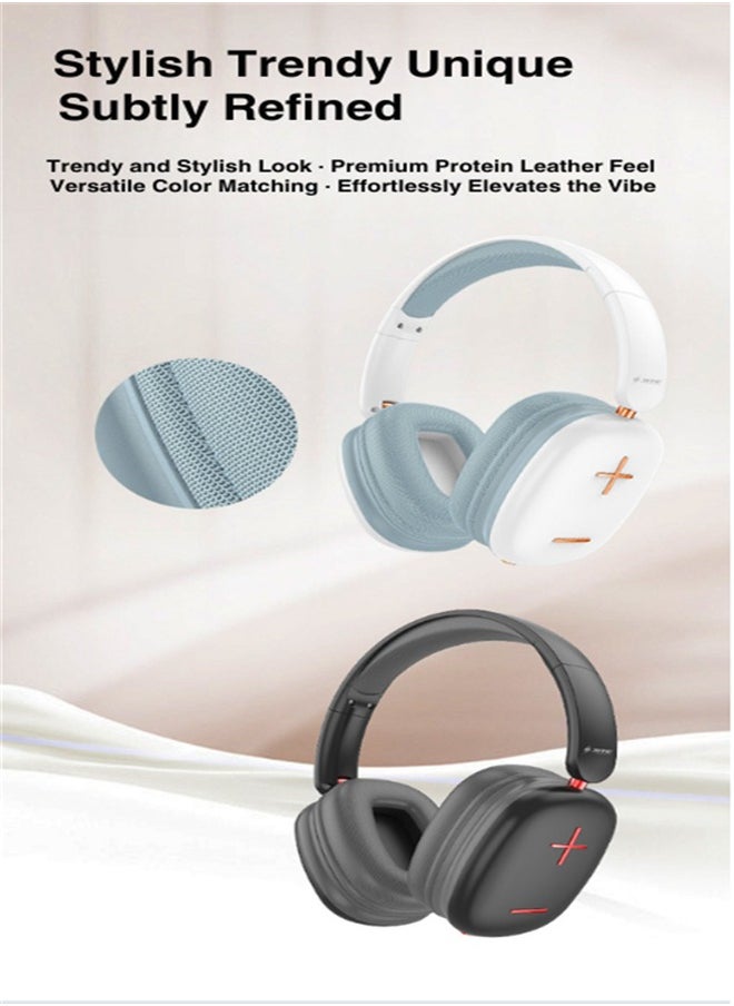 Jite Bluetooth Headphones Over Ear Foldable Headphones Wireless Bluetooth5.3 Hi-Fi Stereo Deep Bass Lightweight Adjustable Lightweight Headset with Microphone  - Image 4