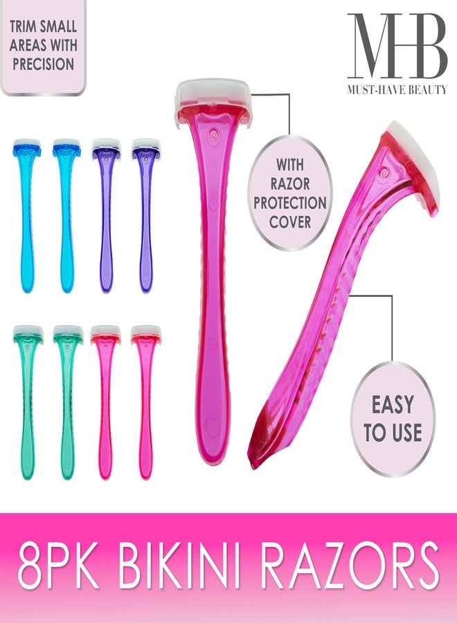Expressions 8pc Mini Bikini Razor Value Pack – 3.5 Inch Razors with Protective Covers | Convenient Travel Size Hair Removal Tool | Precision Bikini Razors for Women – Gentle & Easy to Use - Image 3