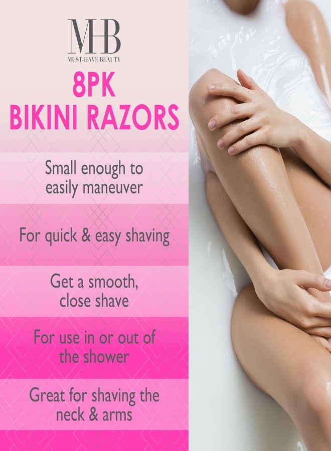 Expressions 8pc Mini Bikini Razor Value Pack – 3.5 Inch Razors with Protective Covers | Convenient Travel Size Hair Removal Tool | Precision Bikini Razors for Women – Gentle & Easy to Use - Image 4