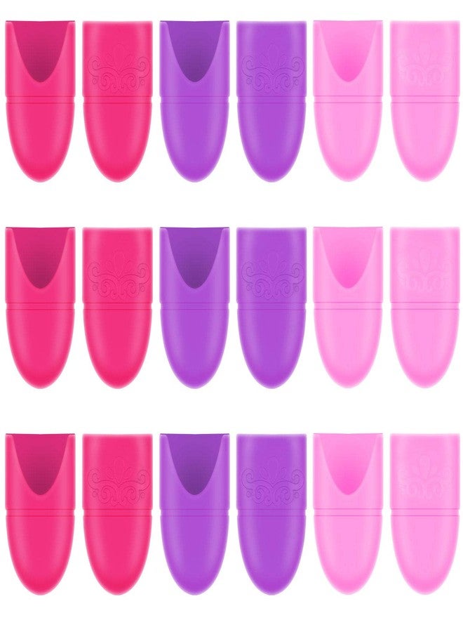 Boao 30 Pieces Wearable Nail Polish Remover Caps Soak off Silicone Gel Fingernail Wrap Cleaner Reusable Caps in Purple, Rosy and Pink for DIY Nail Supplies - Image 1