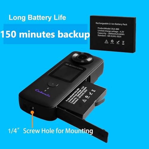 Cubonic HD Dual Handheld Waterproof Camera Outdoor Anti-Shake Action Camera| Ultra Bright LCD Touch Screen |Live Streaming with Various Mounts Sports Camera (4K Dual Screen Hand-Held Action Camera) - Image 4