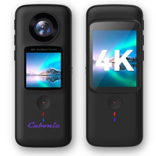 Cubonic HD Dual Handheld Waterproof Camera Outdoor Anti-Shake Action Camera| Ultra Bright LCD Touch Screen |Live Streaming with Various Mounts Sports Camera (4K Dual Screen Hand-Held Action Camera) - Image 1