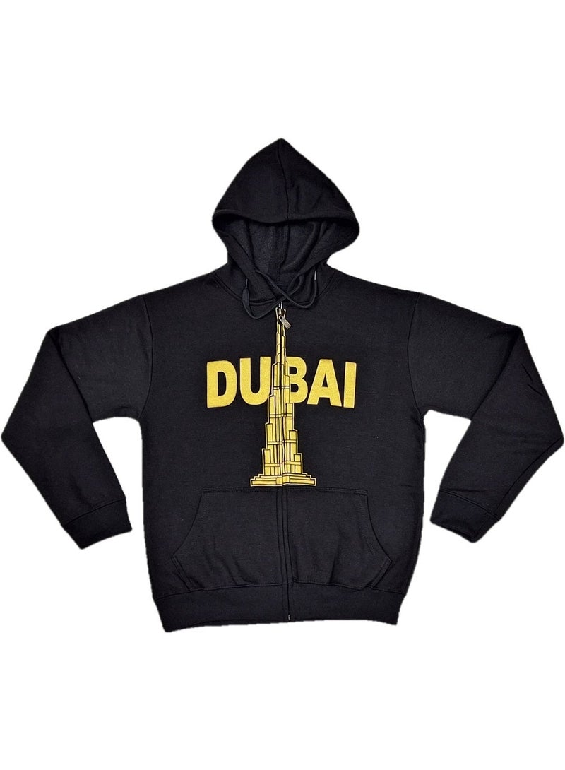 Dubshi Dubai Jacket Black Gold Burj Khalifa - Image 1