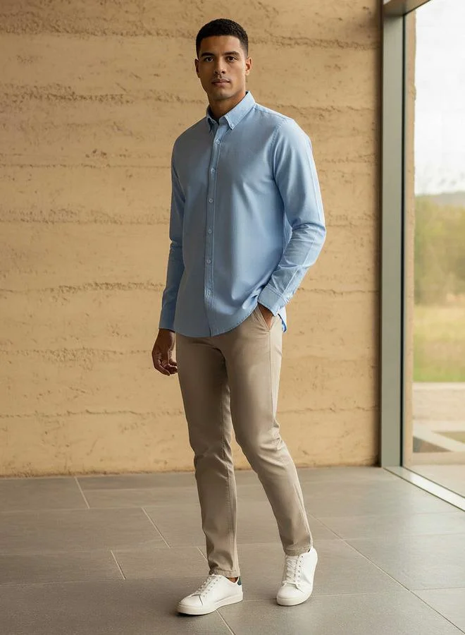 Splash FAV Basics Oxford Shirt with Long Sleeves