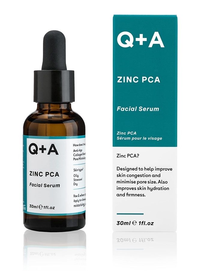 Q+A Zinc PCA Facial Serum. A face serum which minimizes pores and enhances cell turnover - Image 1