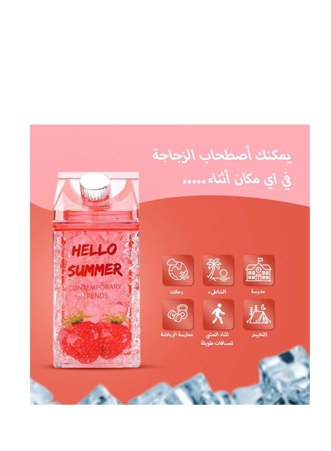 زجاجة مياه رياضيه(400 مل) (وردي) - Image 2
