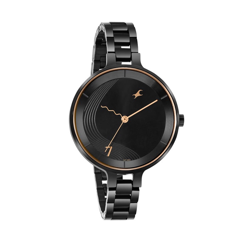 Fastrack Stunners Quartz Analog Black dial Black Stainless Steel Strap Watch for Girls - 6265NM02 - Image 4