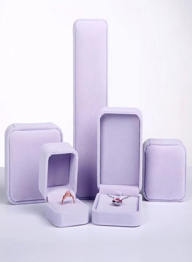 FAYADA Velvet Ring Box Classical Ring Bearer Case Earring Jewelry Gift Box for Engagement,Proposal,Wedding, Birthday and Anniversary - Image 3
