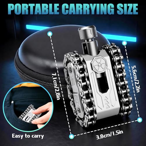 Cybemaga Tank Fidget Spinner Fidget Hand Roller Slider for Kids Adults Metal Sprocket Chain Fidget Toy Sensory Toy for Stress Relief Cool Desk Toy Gift for Boys Teenagers Office Home - Image 5