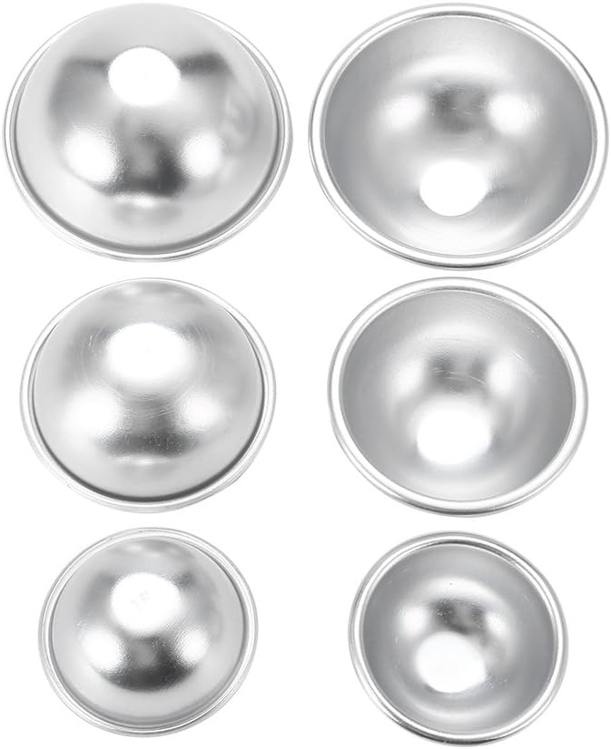 Handmade Bath Bomb Shiny Aluminium Alloy Cake Mould Tools, Protective Oxidation Film, Easy to Demould, DIY Bath Bomb (Combination 4) - Image 5