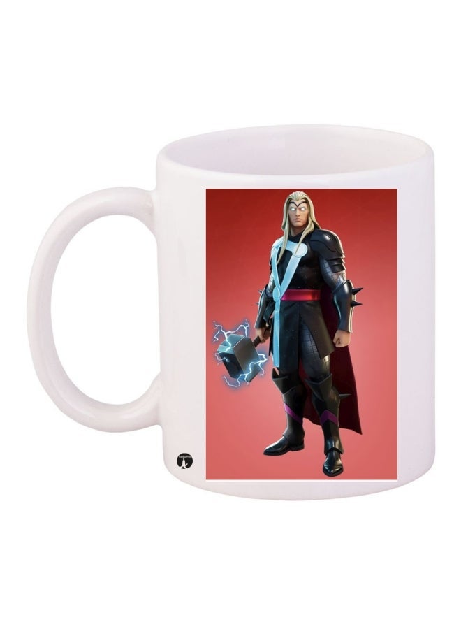 RYN Printed Coffee Mug White/Black/Red