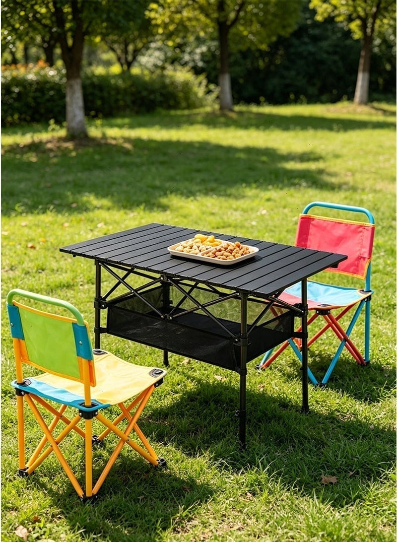 Yoawllty Travel Tables, Folding Camping Table with Adjustable Carrying Bag, Portable Outdoor Aluminum Table for Indoor & Outdoor Picnic, BBQ, Backyards, Beach - Image 5