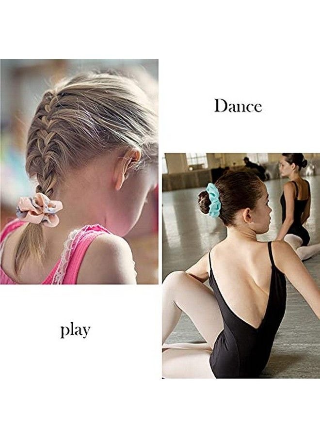 Fameza 15 Pcs Floral Solid Color Scrunchies Silk Scrunchies For Girls With Bow Scrunchies For Women With Chiffon Bow Scrunchies For Women Bulk Hair Scrunchies For Women  - Image 5