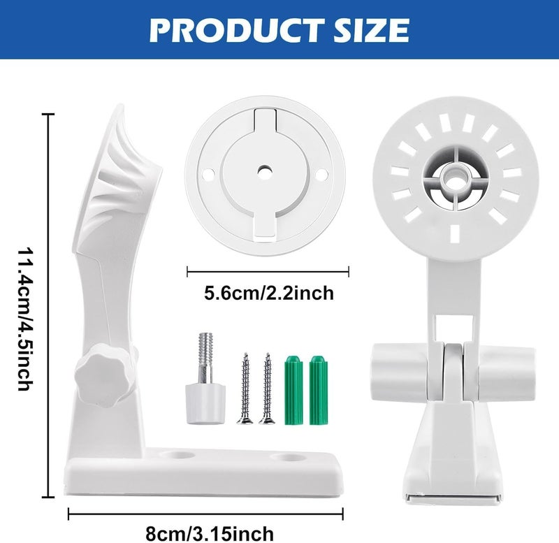 FASHION MANIA 2 Pack Wall Mount for Tp_Link Security Cameras, Compatible with Models C225/C200/C210/C220/Tc70, Kasa Ec70/Kc410s, 2.2 Inch Base, Adjustable Angle Mounting Bracket - Image 1