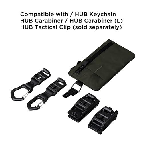 ALPAKA Zip Clutch Dark Green X-Pac VX21 - Functions as Zipper Wallet and EDC Carrier - Weatherproof and RFID Blocking Material - 3 External Slots for EDC Gear - 3 Inside Pockets - Image 5