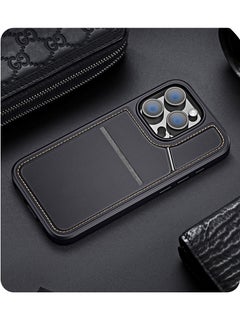 DUX DUCIS DUX DUCIS Case for Iphone 16 Pro Max Case Wallet with Kickstand and Credit Card Holder Compatible with MagSafe Leather Heavy Duty Protective Case Cover (Black)  - Image 5