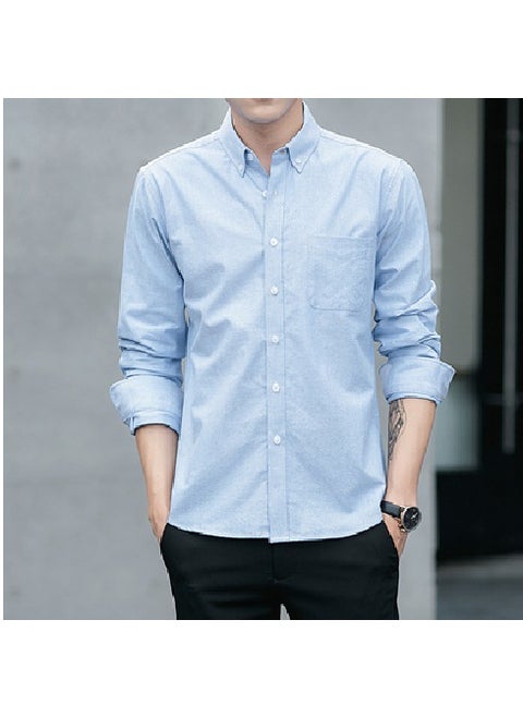 2021 Autumn Mens Thin Work Shirt Long Sleeve Durable Welder Top Blue