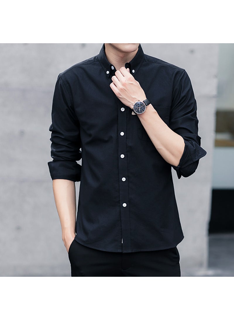 Generic - 2021 Autumn Mens Thin Work Shirt Long Sleeve Durable Welder Top Blue - Image 1