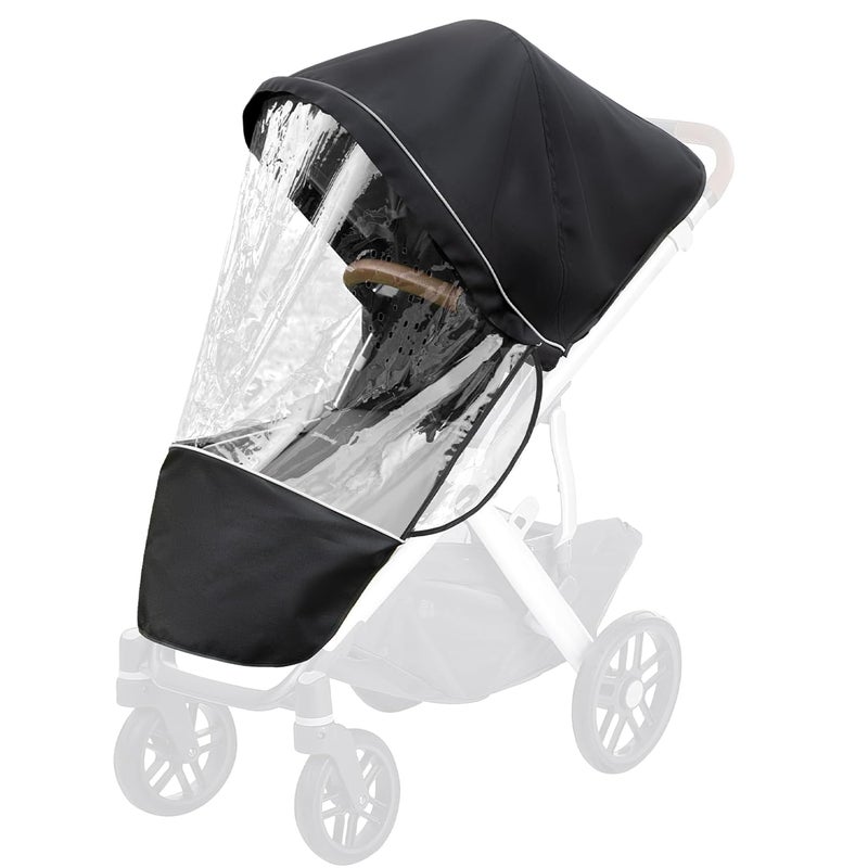 Boffinby غطاء مطر للأداء يناسب عربة UPPAbaby VistaVista V2Vista V3CruzCruz V2 يحمي من الرياح والمطر والثلج والغبار مع فتحة تهوية ونافذة بسحاب ملحقات العربة - Image 1