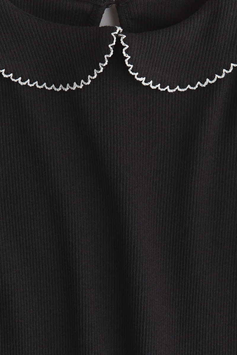 اتش اند ام بلوزة جيرسيه بياقة