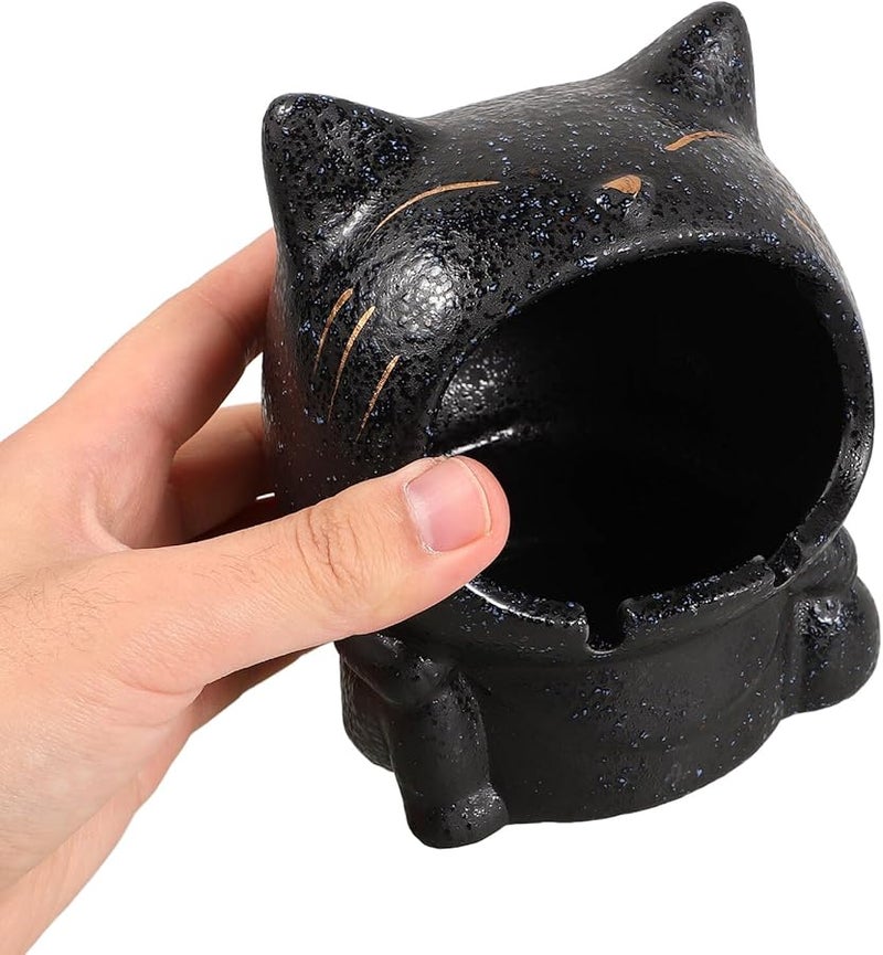 صحن رماد قط كبير من السيراميك، وعاء زخرفي للاستخدام في الداخل والخارج للمنزل والمكتب والشرفة - Image 4