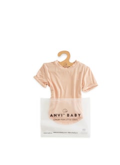 أنفي بيبي Bamboo Spandex T-Shirt-  Coral Peach  - Image 3