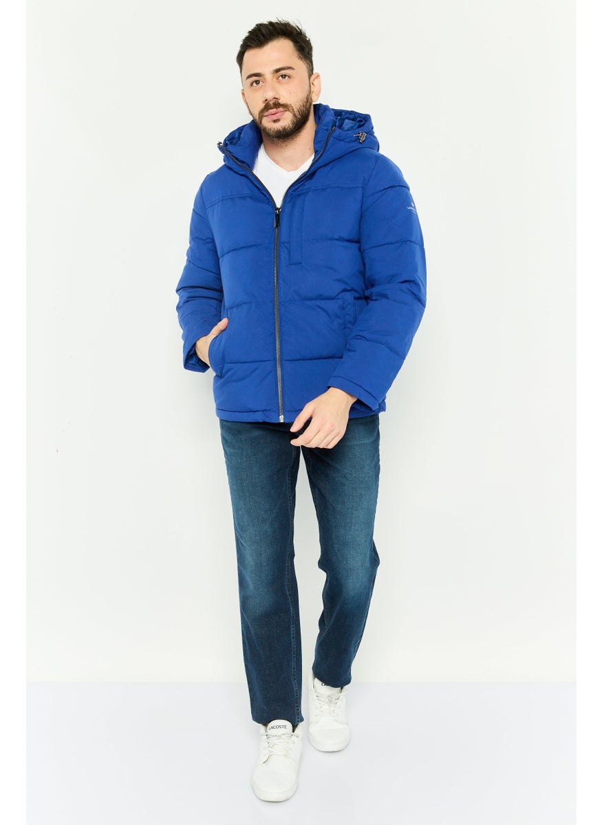 London Fog Men Quilted Hooded Jacket, Blue  - Image 2