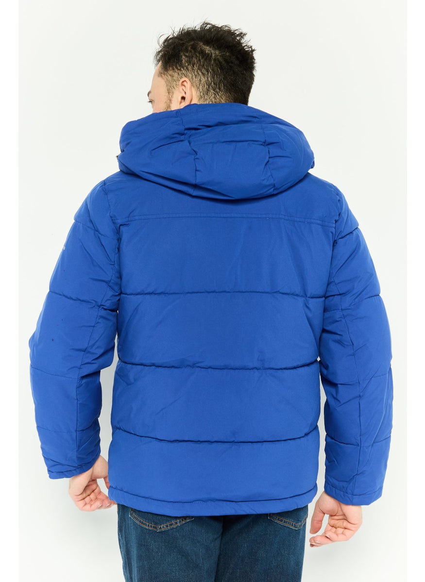 London Fog Men Quilted Hooded Jacket, Blue  - Image 4