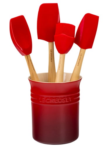 Le Creuset Silicone Craft Series Utensil Set with Stoneware Crock  5 pc.  Cerise - pzsku/ZD5E73801B2EB30B3CDC5Z/45/1749793238/75b5a9b2-84e4-495b-aaa3-519d267b5c9d