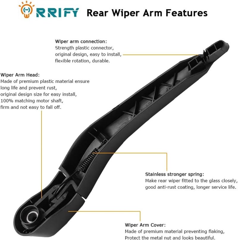 ORRIFY Rear Windshield Wiper Arm Blade Set for GM Buick Enclave 2008-2017 - Image 3