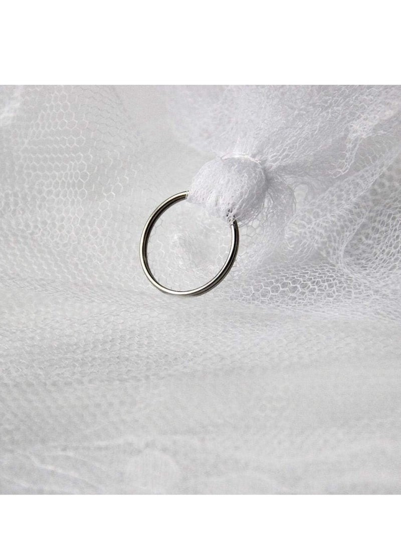 Round Hoop Bed Canopy Mosquito Net Fits Twin, Full, Queen, King Size Beds  - Image 4