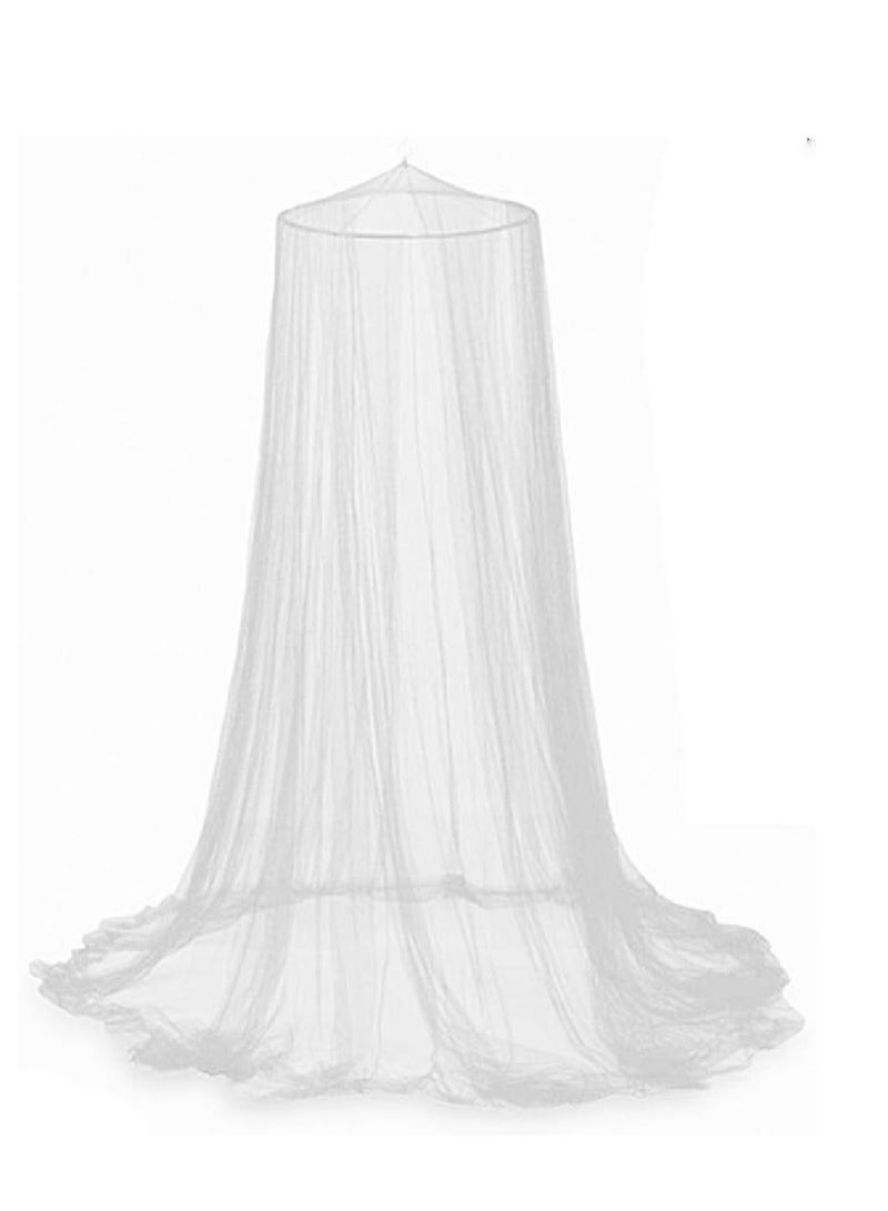 Round Hoop Bed Canopy Mosquito Net Fits Twin, Full, Queen, King Size Beds  - Image 1