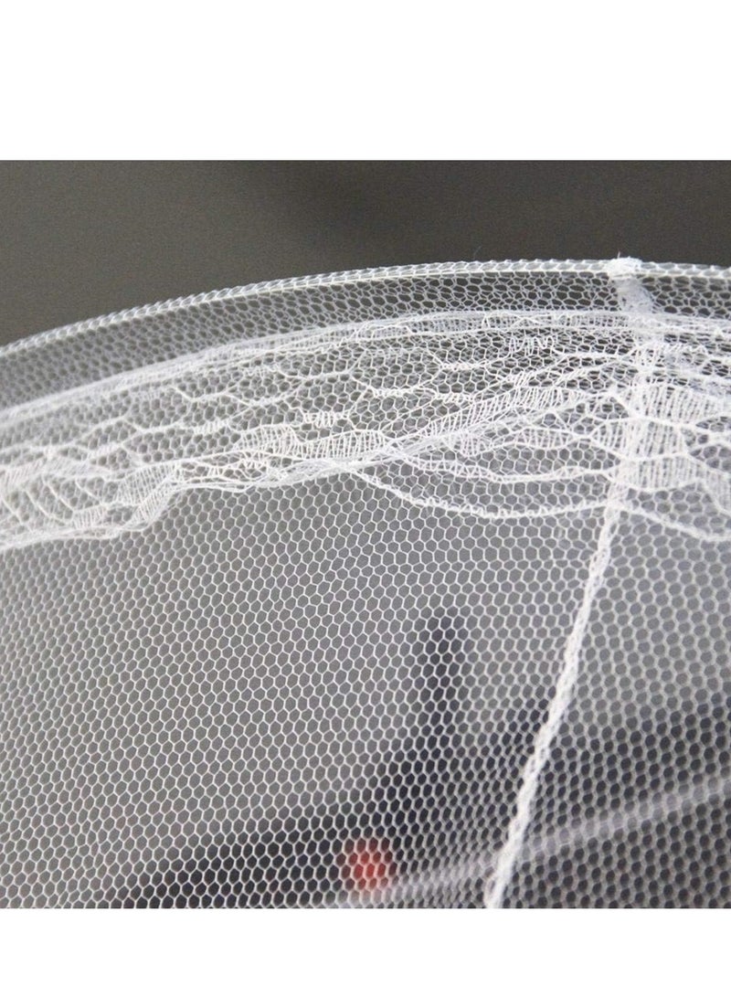 Round Hoop Bed Canopy Mosquito Net Fits Twin, Full, Queen, King Size Beds  - Image 3
