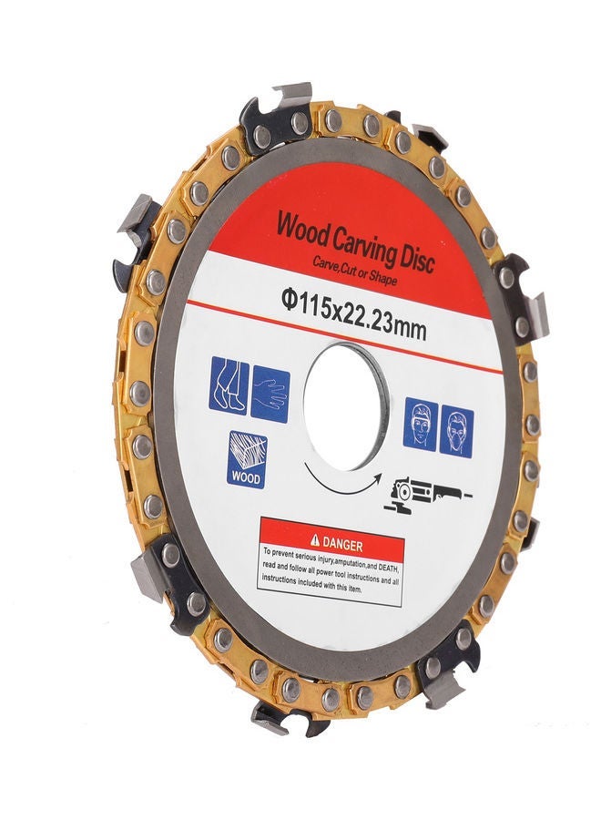 NIBEMINENT Wood Carving Disc Woodworking Chain Grinder Multicolour 22.5x2x16.6cm - Image 3